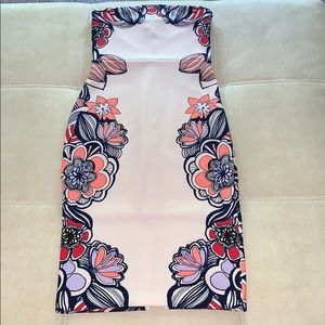 Strapless with side zip dress